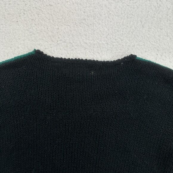Vintage Worthington Sweater Womens Medium M Black Green Pink Geometric Pullover - Picture 11 of 12